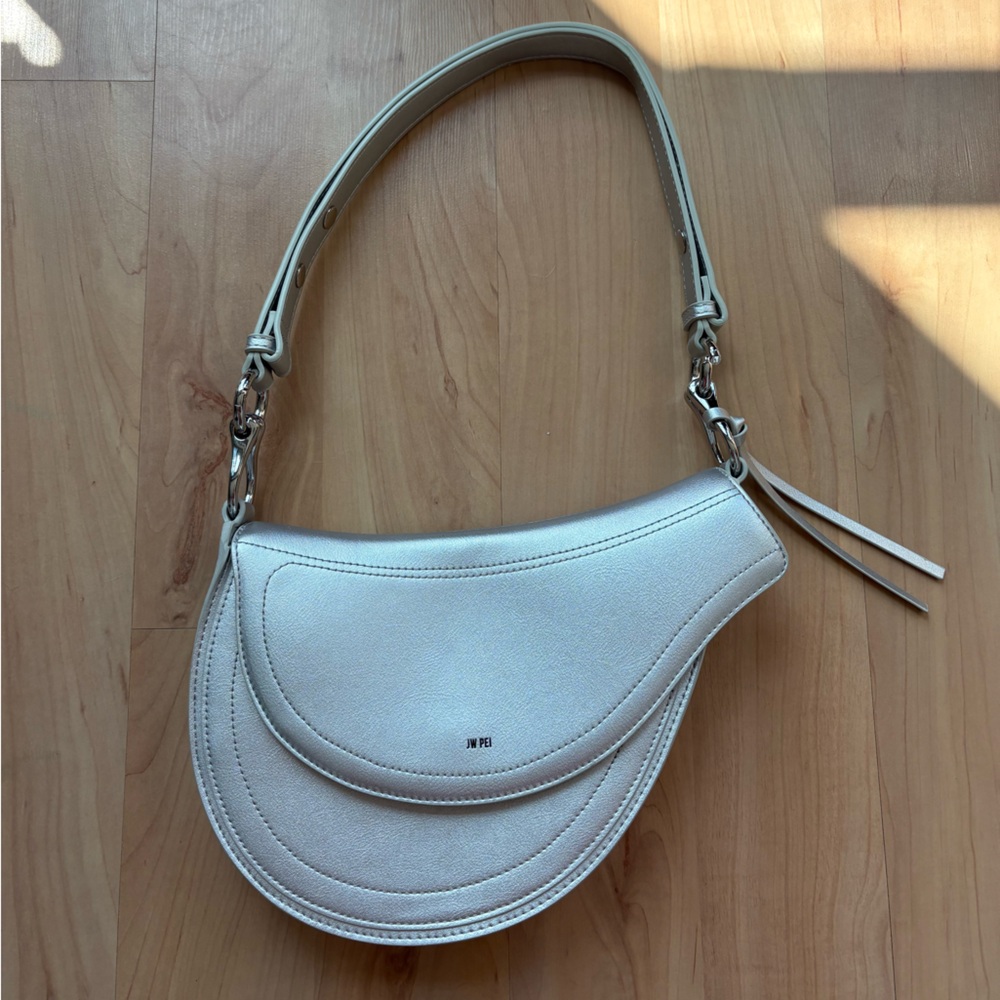 Silver JW PEI shoulder bag